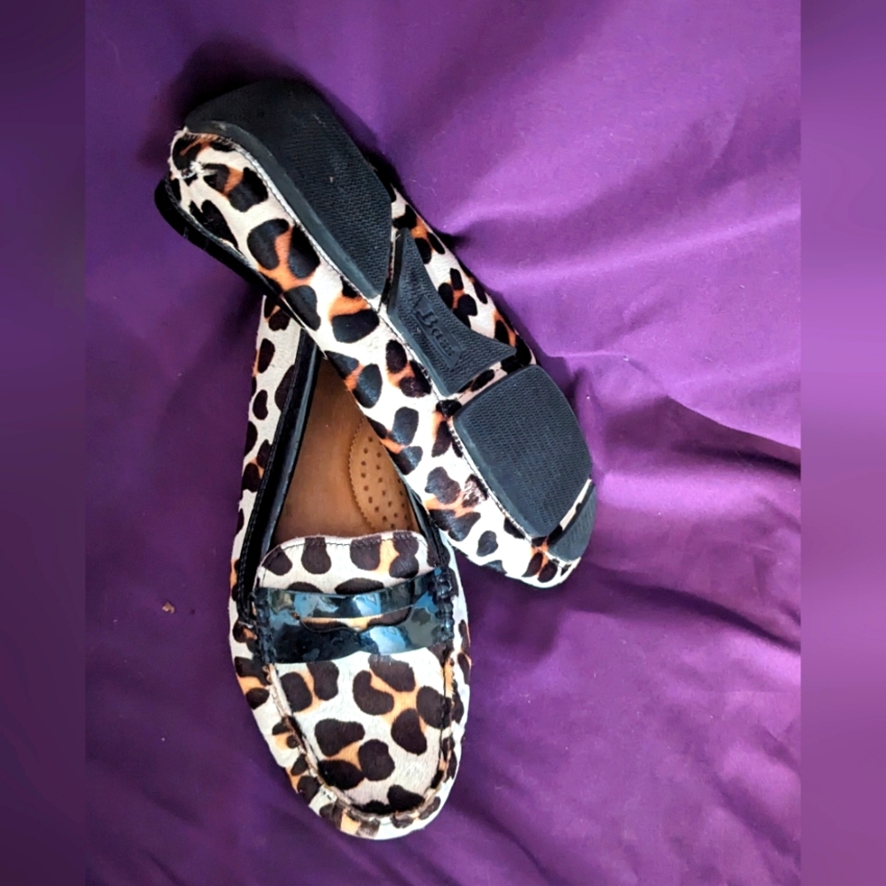 leopard print loafers